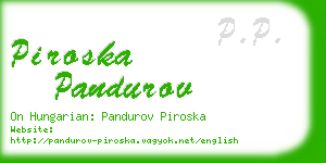piroska pandurov business card